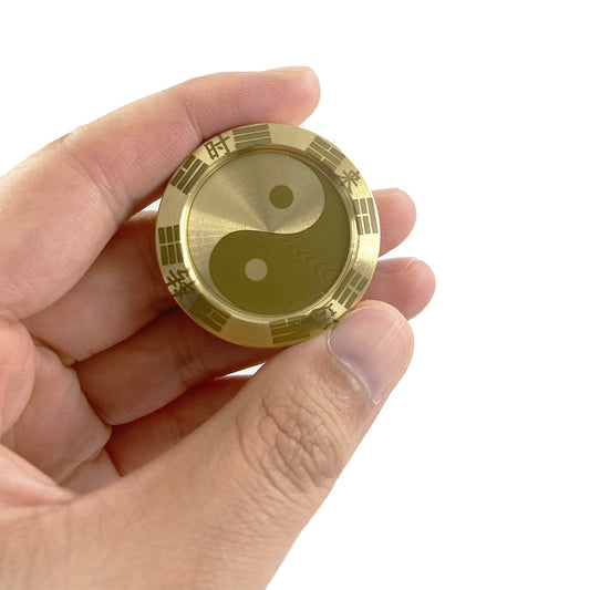 GreenHB Metal Fidget Slider Lucky Coin - Tai Chi Coin Haptic Coin EDC Toy Metal Fidget Toys, More Cycle You Played More Luck You Got, Every Dog Has His Day, All Money Go My Home