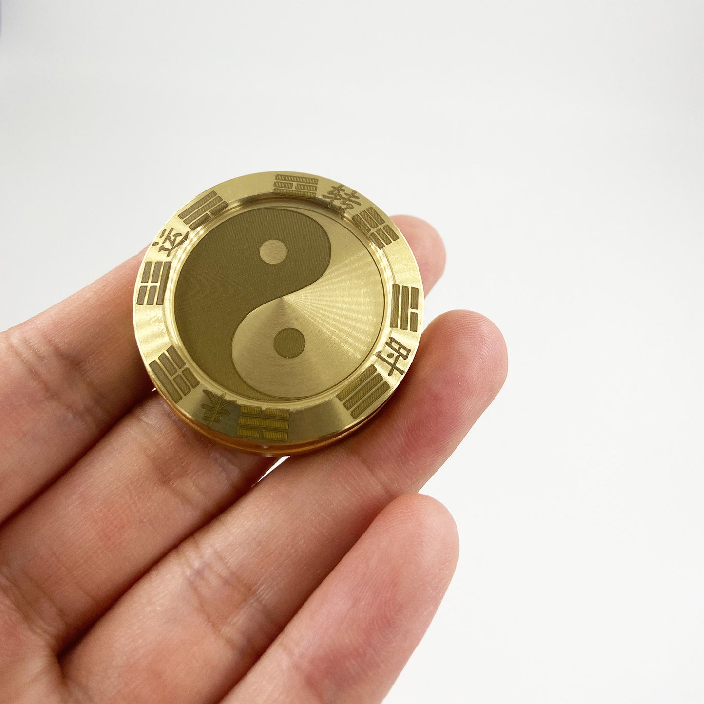 GreenHB Metal Fidget Slider Lucky Coin - Tai Chi Coin Haptic Coin EDC Toy Metal Fidget Toys, More Cycle You Played More Luck You Got, Every Dog Has His Day, All Money Go My Home