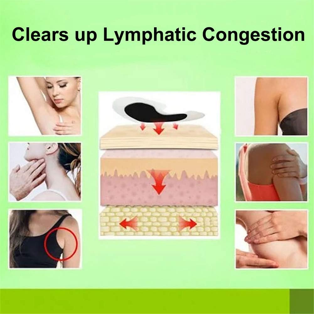 GreenHB Herbal Lymph Care Patch, 10 Pcs, Lymphatic Drainage Patch Neck Lymph Node Anti-Swelling Patch Sticker Lymphatic Drainage with Ginger Oil Help to Remove Swelling and Pain Relief