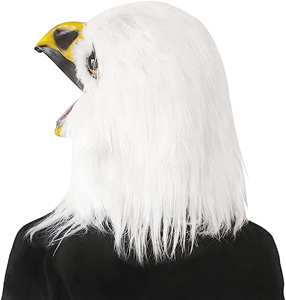 GreenHB Eagle Mask Halloween Costume Eagle Head Animal Latex Mask for Halloween