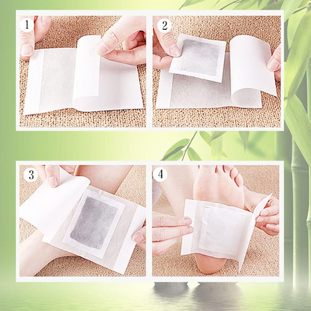 GreenHB Lymphatic Drainage Ginger Foot Pads 50 Pads - Ginger Oil Foot Patches Deep Cleansing Sleep Aids Relieve Stress and Fatigue Improve Sleep Quality