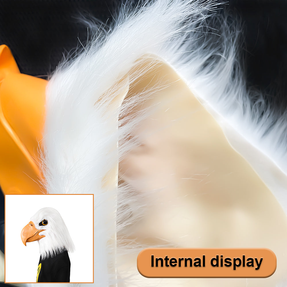 GreenHB Eagle Mask Halloween Costume Eagle Head Animal Latex Mask for Halloween