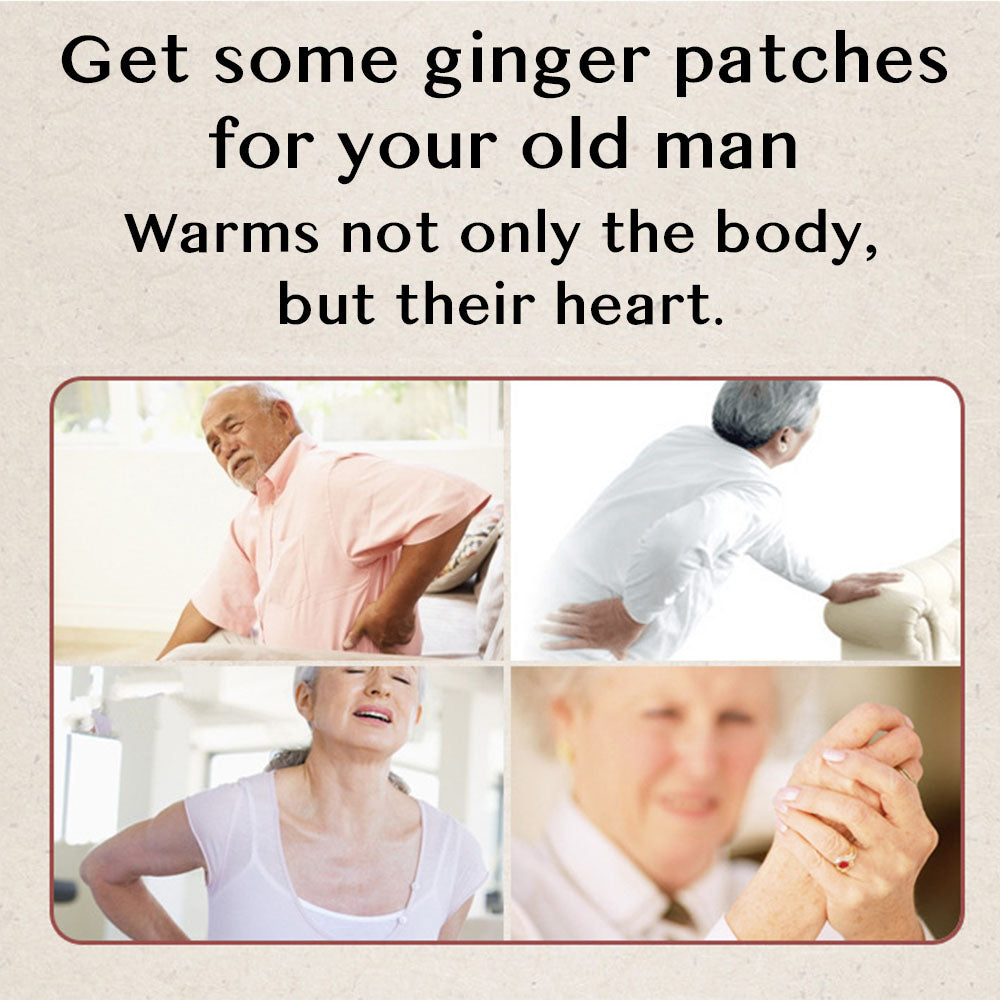 GreenHB 100 Pcs Ginger Patches Herbal Ginger Foot Pads Lymphatic Drainage Pain Patches